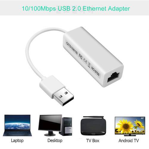 Kebidu USB 2.0 To RJ45 Network Card Ethernet Lan Adapter RD9700 High Speed For Mac OS Android Tablet PC Laptop Windows XP 7 8