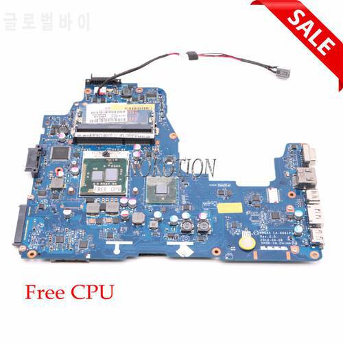 NOKOTION NWQAA LA-6061P K000104270 K000104250 Mainboard for toshiba Satellite A660 A665 laptop motherboard HM55 DDR3 Free CPU