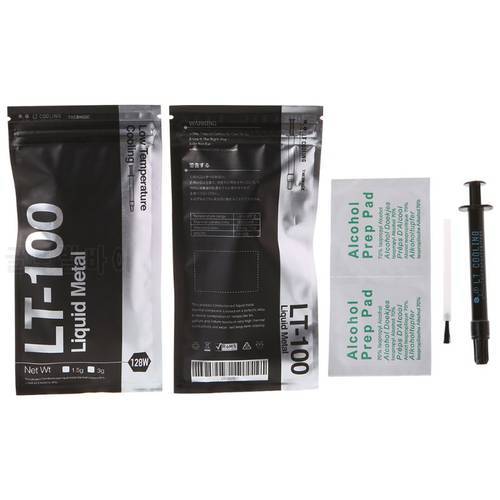 LT-100Liquid metal thermal conductive paste Grease for CPU GPU Cooling liquid ultra 128W/mK 1.5g3g Compound grease for cooling