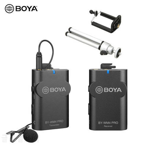 Boya BY-WM4 Pro K1 K2 2.4G Wireless Lavalier Microphone System portatile 2.4G for Canon nikon DSLR Camera iPhone mobile phone