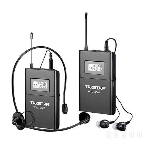 Custom Quantity Transmitter+N Receivers Takstar WTG-500 Wireless Tour Guide System UHF frequency 6selectable channels 100m
