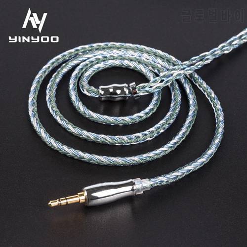 Yinyoo 16 Core Upgraded Silver Plated Copper Cable 2.5/3.5/4.4MM with MMCX/2Pin/QDC/TFZ for BLON BL-01 BL-03 KZ DQ6 ASX ZAX EDX