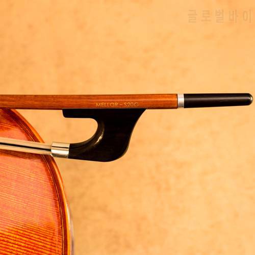 Pernambuco Double Bass Bow Natural White Hybrid Black Horse Hair Warm Mellow and Wild Tone MELLOR Solo Level S20G Accessories