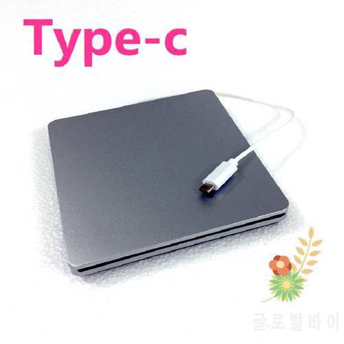 Ultra-thin Classic Design Type-C Slot in External CD DVD Burner DVD-RW Plug and Play USB C CD Drives for Macbook Pro Dell XPS