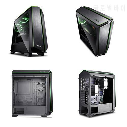 DIY Computer E-ATX Gaming Case Support ATX/ M-ATX/ Mini-ITX With RGB LED Light Strip 7 PCI Slot SPCC 0.6mm Desktop Cases