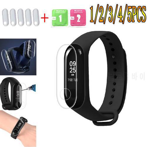 5pcs/lot Film for Xiaomi Mi Band 2 3 Screen Protector Miband Band2 Band3 Soft Nano Wristband Bracelet