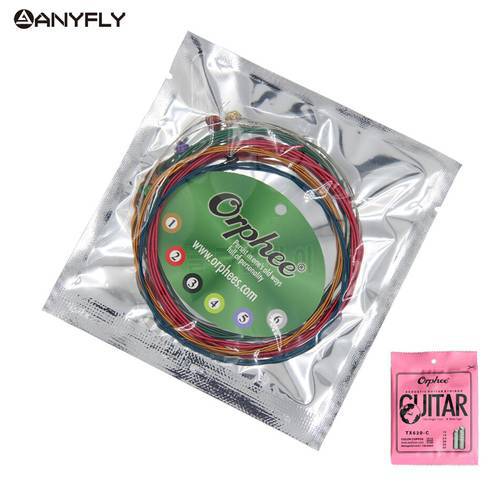 New Orphee TX620-C Muti Color Colorful ACOUSTIC Guitar Strings Color Coated Cooper Extra Light