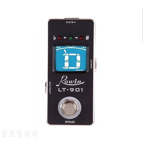 Rowin Lt-901 Guitar Tuner Effect Pedal Tuner Mini Chromatic True Bypass LCD Display Digital Pedal Tuner