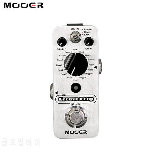 MOOER Groove Loop Guitar Pedals Drum Machine Looper Pedal 3 Modes Max 20min Recording Time Tap Tempo Guitar Effect Processor Hot
