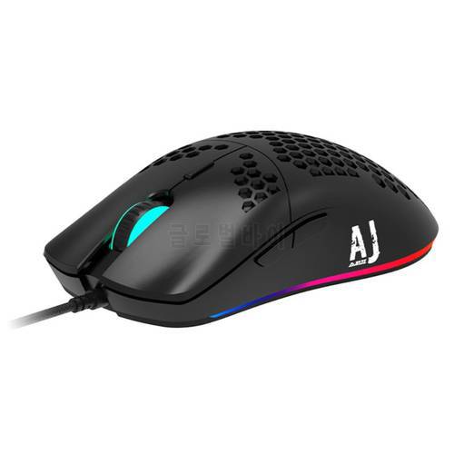 AJ390 Light Weight Wired Mouse Hollow-out Gaming Mouce Mice 6 DPI Adjustable 7 Keys for Windows 2000/XP/Vista/7/8/10 Systems