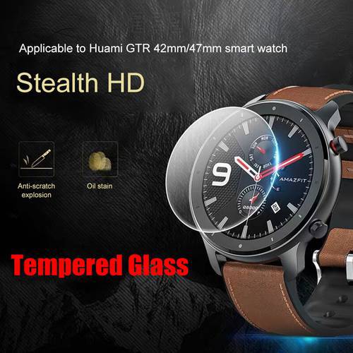 YUEDAER Glass For Amazfit GTR 47 Tempered Glass For Xiaomi Amazfit GTR 47 42 Screen Protector Anti-explosion Full Cover Glass
