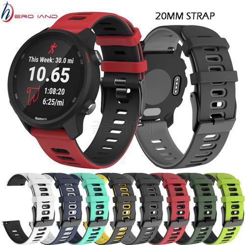 Color Silicone Watchband for Garmin Forerunner 245 645 Vivoactive 3 Vivomove HR Smart Watch Strap for Garmin Venu Sport Bands