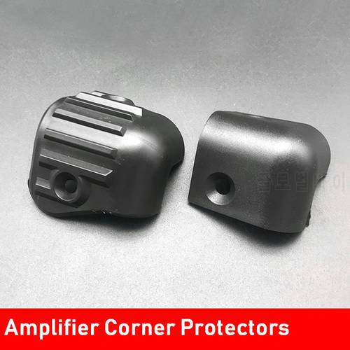 8pcs Black Guitar AMP Stage Speaker Cabinet Corner Protectors 2 Hole Amplifier Corner Plastic