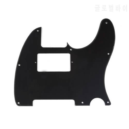 Musiclily 8 Hole Guitar Tele Pickguard Humbucker HH for USA/Mexican Made Fender Standard Telecaster Style, 1Ply Black
