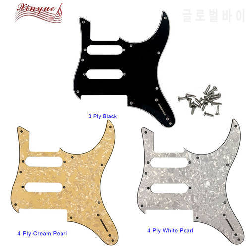 Xinyue Custom Guitar Parts For 9 hole screws MIJ Japan YAMAHA PACIFICA 112V Electric Guitar Pickguard Scratch Plate