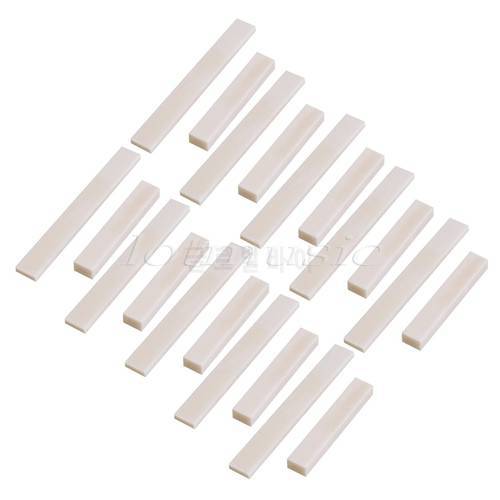 10Set Blank Bone Nut 52 x 6 x 9 Saddle 80 x 3 x 10 for Guitar Bass Replacement
