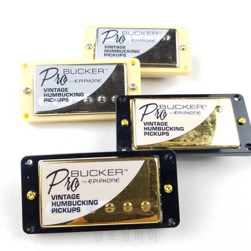 1 Set Original Genuine Epi Standard PRO Electric Guitar Alnico Humbucker Pickup Nickel / Gold Cover