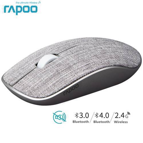 New Rapoo M200GPlus Multi-mode Silent Wireless Mouse with 1300DPI Bluetooth-compatible 2.4GHz for Three Devices Connection