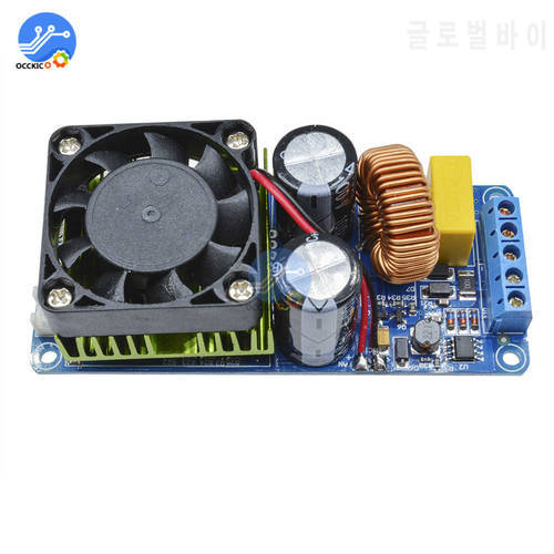 IRS2092S 500W Mono Amplifier Board Class D HIFI High Power Digital Amp 20Hz-20KHz Speaker Protection with Fans