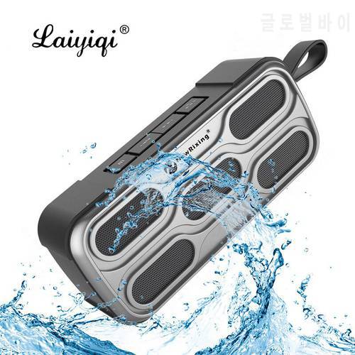 Laiyiqi portable leather belt Splashproof waterproof bluetooth speaker BT radio FM bass parlante bluetooth alto falante bocinas