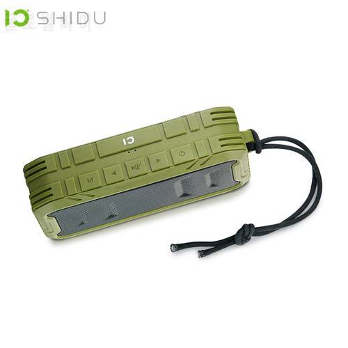 SHIDU Outdoor IPX5 Waterproof Portable Wireless Bluetooth 4.2 Speaker Subwoofer Bass Stereo Surround Loudspeaker AUX With MIC P5