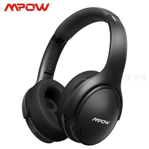 Mpow H19 IPO Bluetooth 5.0 Active Noise Cancelling Headphones Lightweight Wireless CVC 8.0 Mic 30hrs Playing Time Rapid Charge