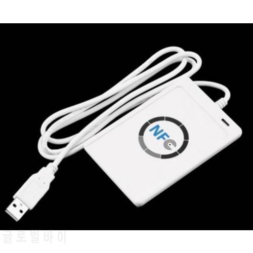 NFC ACR122U RFID Smart Card Reader Writer Copier Duplicator Writable Clone Software USB S50 13.56mhz ISO/IEC18092+5pcs M1 Cards