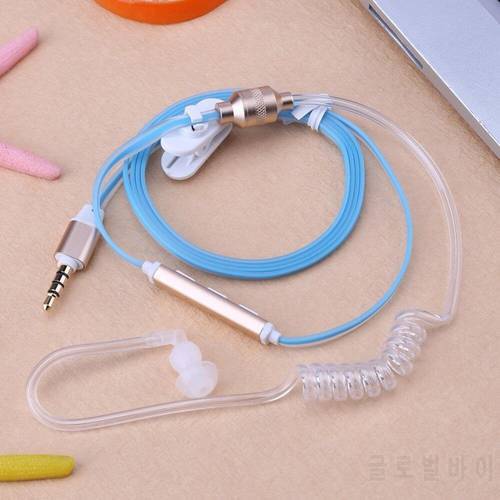 Fashionable agent Air Tube 3.5mm Anti-Radiation Single Side Earphones Ear Hook for sports support android phone IOS