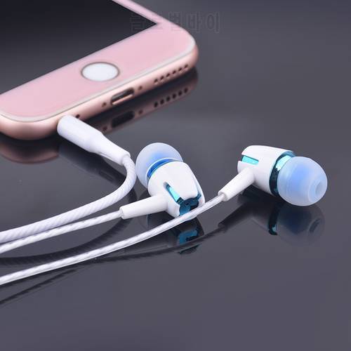 FFFAS 1.2m Long Gold-plated Earphone Microphone Volume Control Music Headset for Apple IPhone Huawei Sumsang OPPO VIVO 1 Dollar