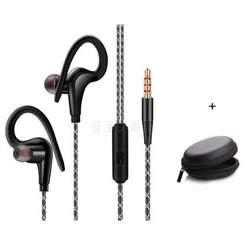 waterproof sport earhook earbuds FG008 wired running Stereo Bass headphones with handsfree microphone for smartphone gaming mp3
