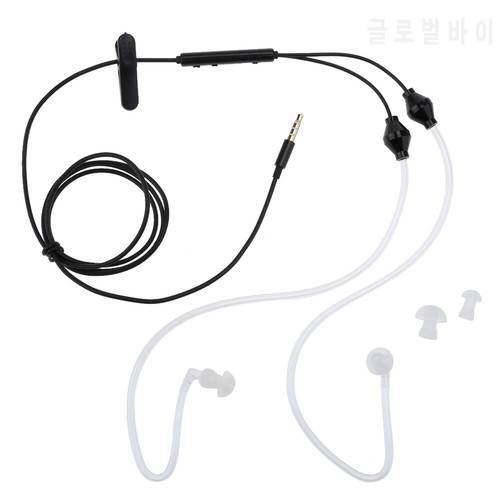 3.5mm Plug Air Tube Anti-Radiation Earphone 2 Air Acoustic Tube Stereo Headset For iPhone For Samsung