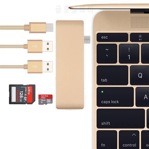 USB C Hub To TF SD Reader Slot Hub 3.0 PD Thunderbolt 3 USB C Hub Adapter for MacBook New Pro Air 12 13 15 16 2020 2021 A2141