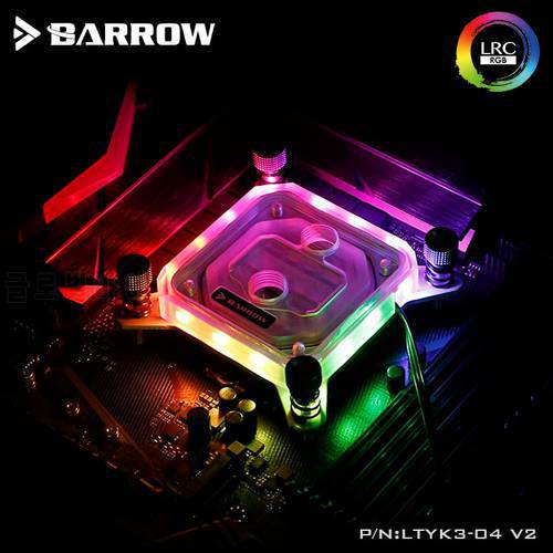 Barrow CPU Water Block use for Intel LGA1150 1151 1700 1200 X99 AMD AM3 Socket RGB Light compatible 5V GND Header in Motherboard