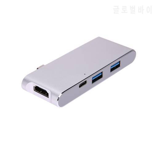 Mllse USB Type c/HDMI hub 2-Port USB 3.0 Data Hub with C-type charging port HDMI 4K output TF SD card reader for Macbook