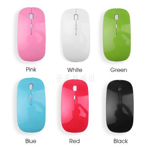 kebidumei Ultra thin 2.4G Wireless Mouse USB Optical Mouse Gaming Mice Cordless Laptop Computer Mouse USB Receiver