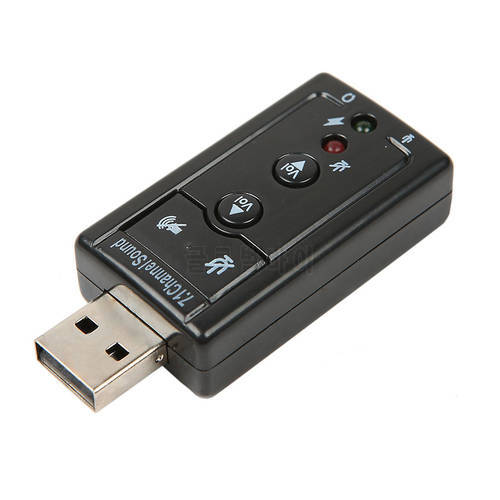 kebidu USB Sound Card 7.1 Channel 3D Audio Sound Card Mic Adapter 3.5mm Jack Stereo Headset For Win XP / 7 8 Android L