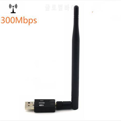 5dBi External Antenna USB WiFi Adapter 802.11n 300Mbps Wireless PC High Speed Mini Wireless Network card Laptop