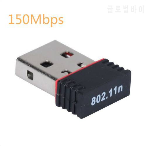 Mini Wireless Wifi Adapter Dongle Receiver Network LAN Card PC 150Mbps USB 2.0 Wireless Network Card