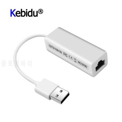 USB Adapter White Super Speed USB 2.0 To RJ45 USB2.0 To Ethernet Network LAN Adapter Card 10/100 Adapter For Windows7 PC Laptop