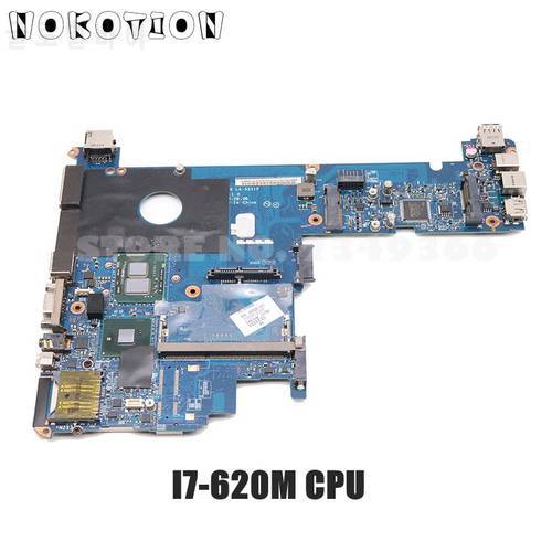 NOKOTION 598765-001 MAIN BOARD For HP Elitebook 2540P Laptop motherboard KAT10 LA-5251P I7-620M CPU DDR3