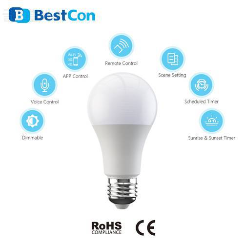 Broadlink Bestcon LB1 Wi-Fi Smart Bulb Dimmable E27 Light for SMART HOME works with Alexa and Google Assistant