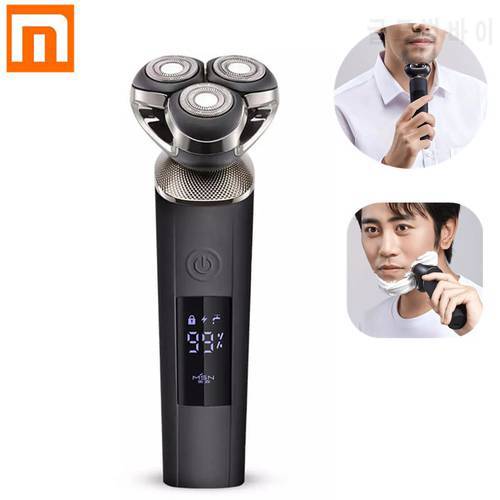 Youpin MSN Smart Electric Shaver Large LCD Screen Cordless Type-C Rechargeable Waterproof Dry Wet 9100rpm Low Noise Razor