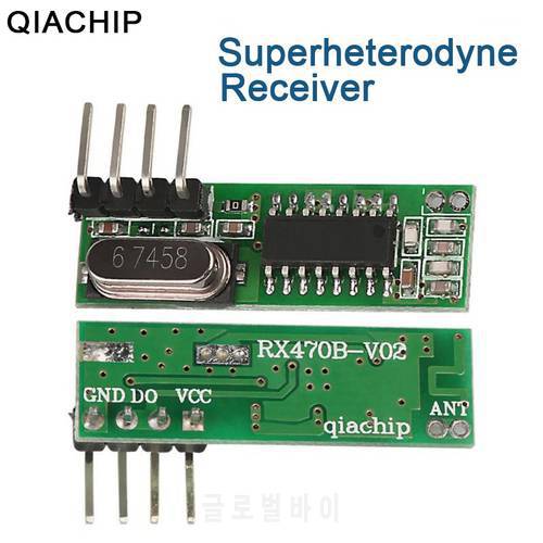 QIACHIP 433Mhz Wireless RF Relay Receiver Module 433 MHZ Remote Control Switch For Smart Home Arduino Uno Relay Receiver Module