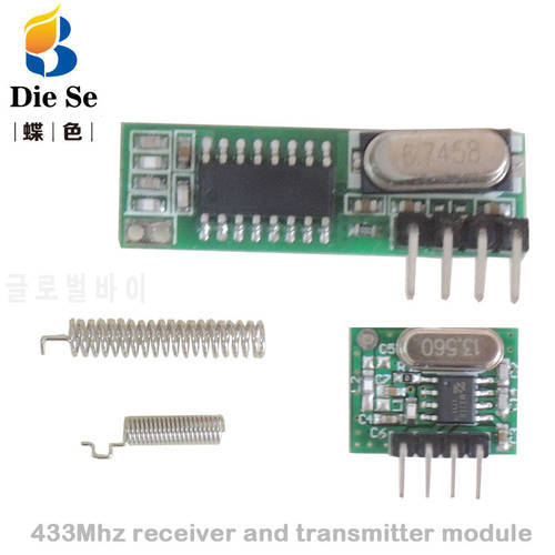 3 lots 433 Mhz Superheterodyne RF Receiver Module and Transmitter Module with antenna for Arduino DIY Kit 433Mhz Remote controls