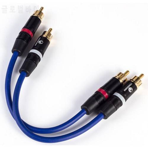High quality Original Aune High-end RCA TO RCA HIFI Audio Cable 24CM Gold-plated RCA Plug Vandamme cable 1pair