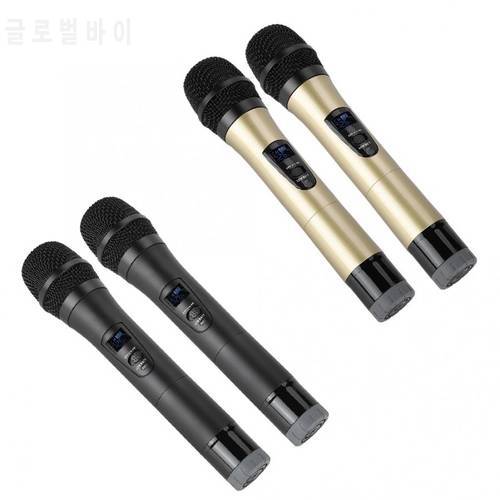 Wireless Handheld Microphone Set Universal Microphones Built-in Filter Cotton with LED Display for KTV Parties Speeches Meetings
