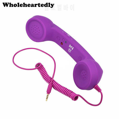 Fashion Stylish 3.5mm Mic Retro Telephone Mobile Phone Handset Receiver For iPhone Phone Receivers Dropshipping