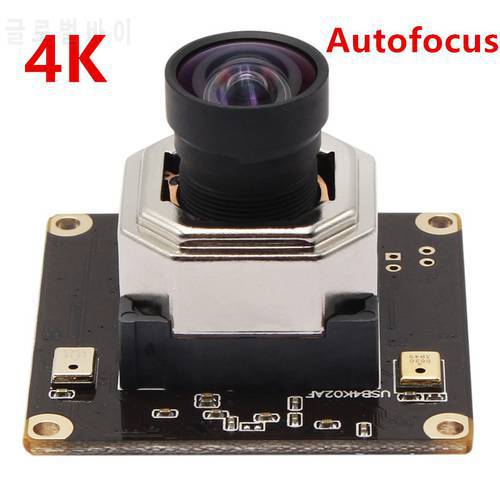 4K 3840x2160 Autofocus USB Webcam 85 Degree No distortion Lens CMOS Video Webcam Module for Windows Linux Mac