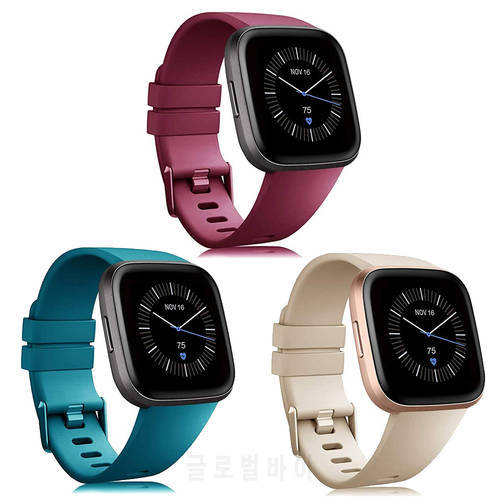 3pcs Strap For Fitbit Versa 2 Band Soft Silicone Wrist Waterproof Replacement Watch Strap For Fitbit Versa/Versa 2