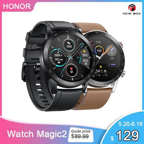 Honor Magic Watch 2 SmartWatch GPS 46mm Waterproof Bluetooth Blood Oxygen Indie Music Playback Working 14 Days Life Smart Watch